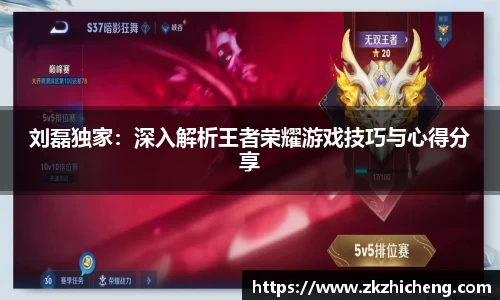 刘磊独家：深入解析王者荣耀游戏技巧与心得分享